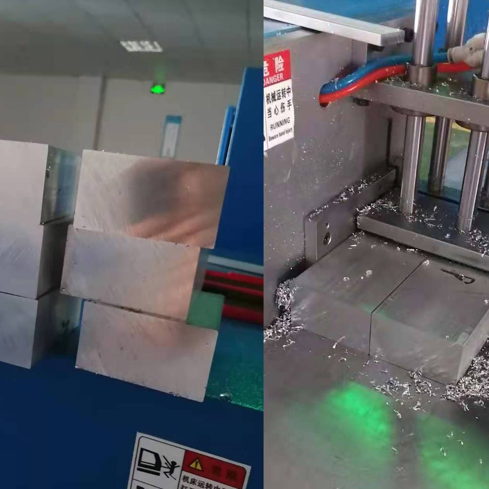 【無錫】用上半自動切鋁機SDY-B400L對比帶鋸床提高效率，提高產(chǎn)品光潔面
