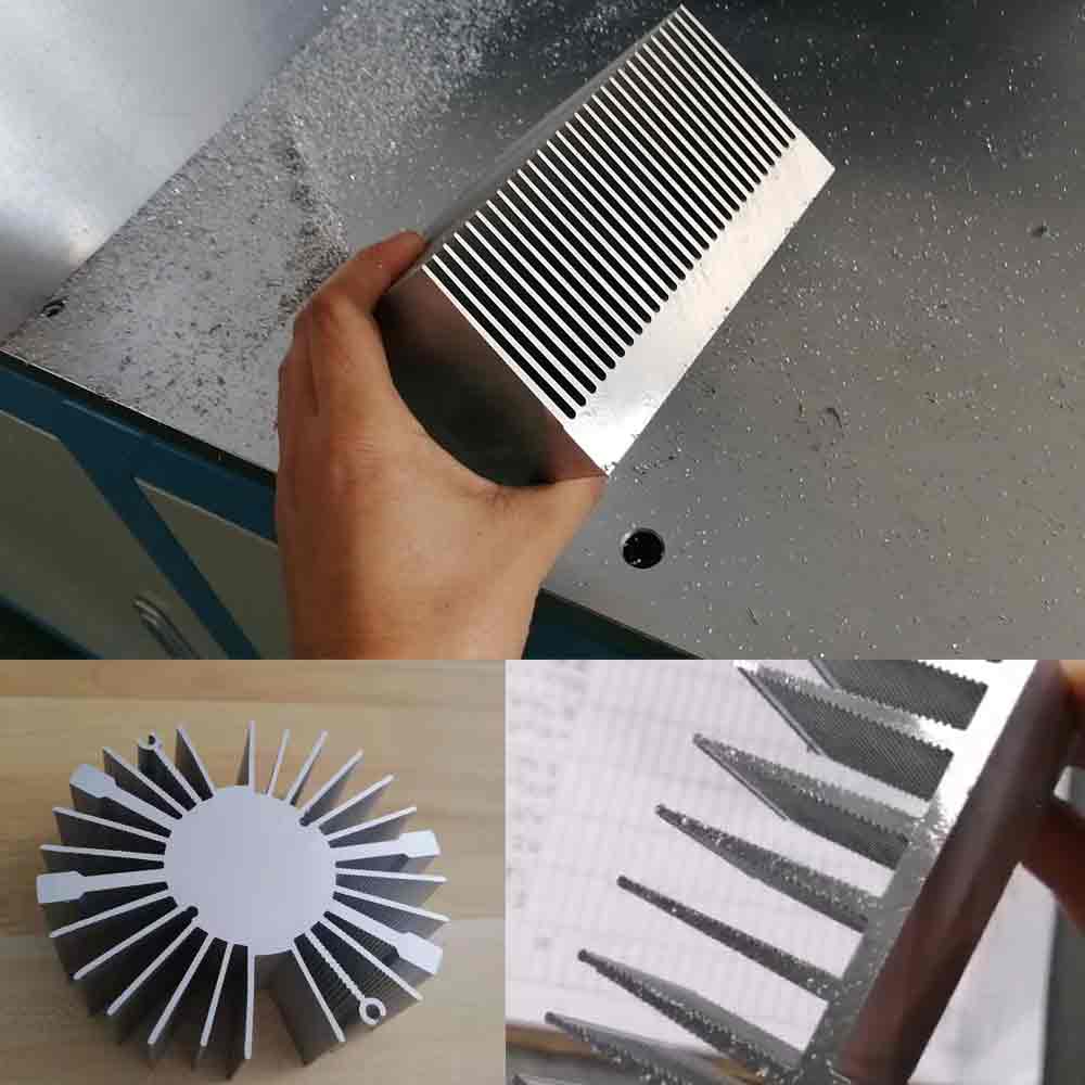 分離式型材切割機鋸切散熱器、鋁蜂窩板、太陽花